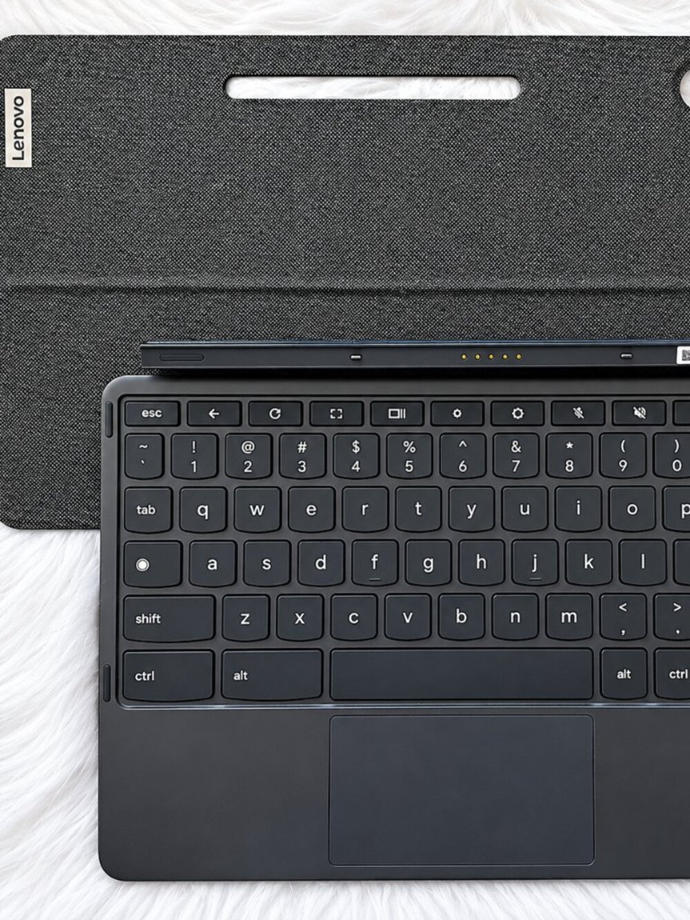 Lenovo Chromebook Duet 3 Gray Detachable Magnetic Keyboard/Back Case Cover